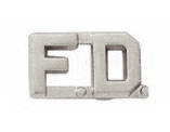 1/2" F.D. Cut Out Letter Collar Insignia Silver Finish